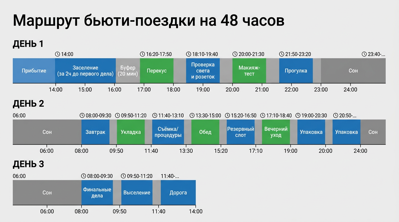 Маршрут бьюти-поездки